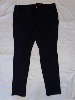 Torrid Black Slim Ponte Pants with Decorative Pocket Trim